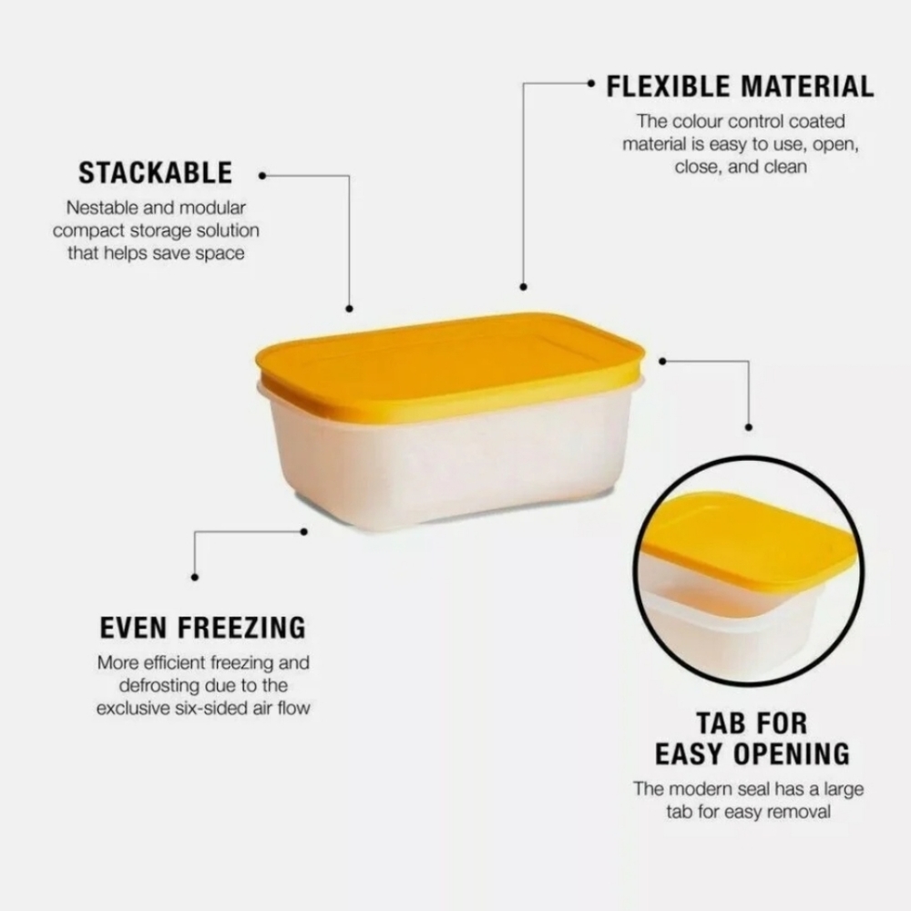 ❄️🧊 NWT‼️ Tupperware brand Freezer Mates Plus Small Shallows, Set of 2 - Picture 2 of 5